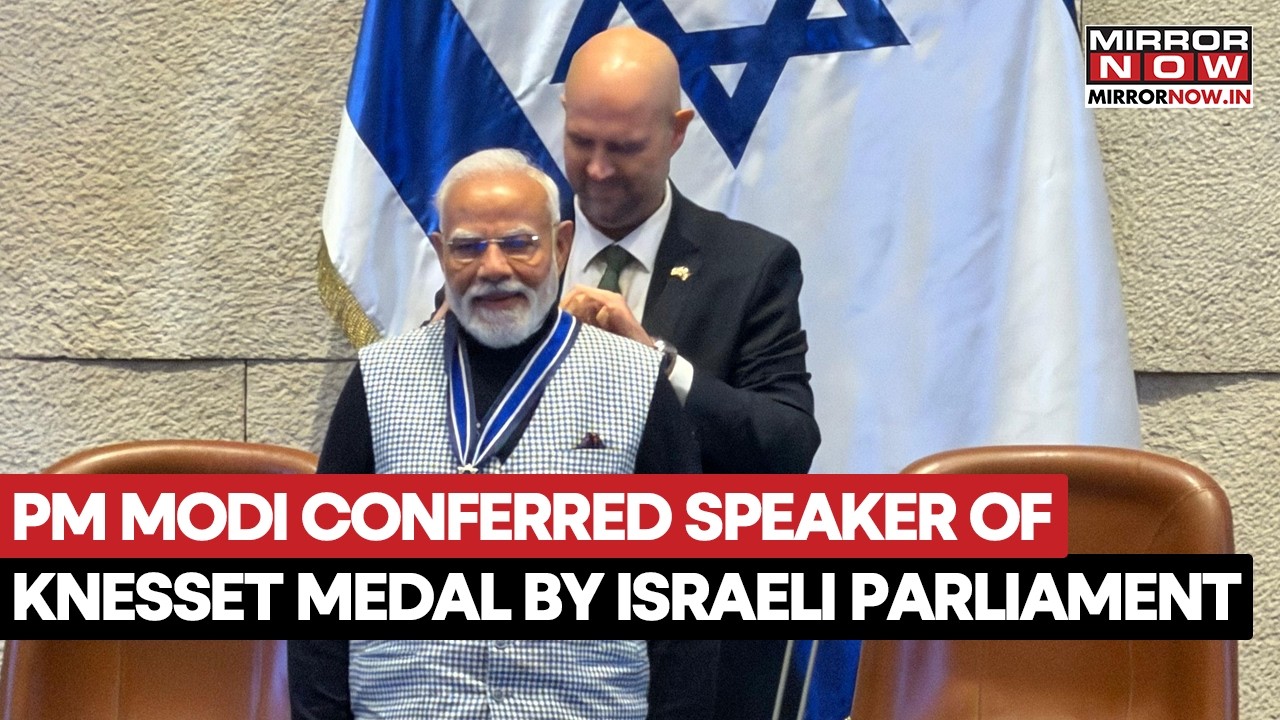 PM Modi In Israel, Conferred Speaker of the Knesset Medal by Israeli Parliament | Watch Video