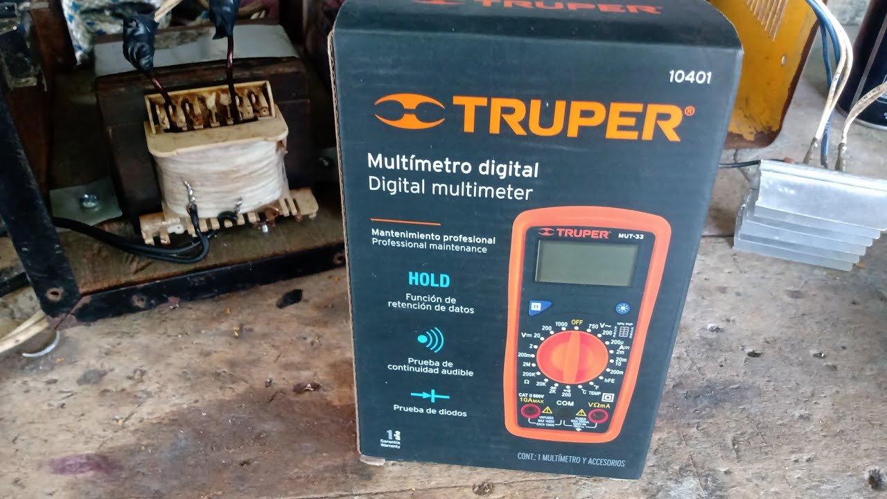 probando el multímetro Truper mut-33