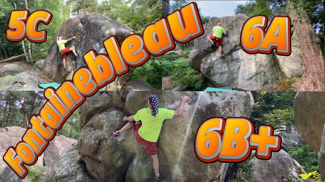 Bouldering 6b+ with 5c and 6a