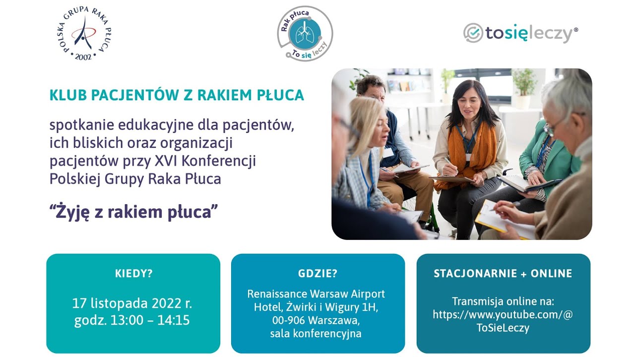 Żyję z rakiem płuca – spotkanie Klubu Pacjenta z Rakiem Płuca
