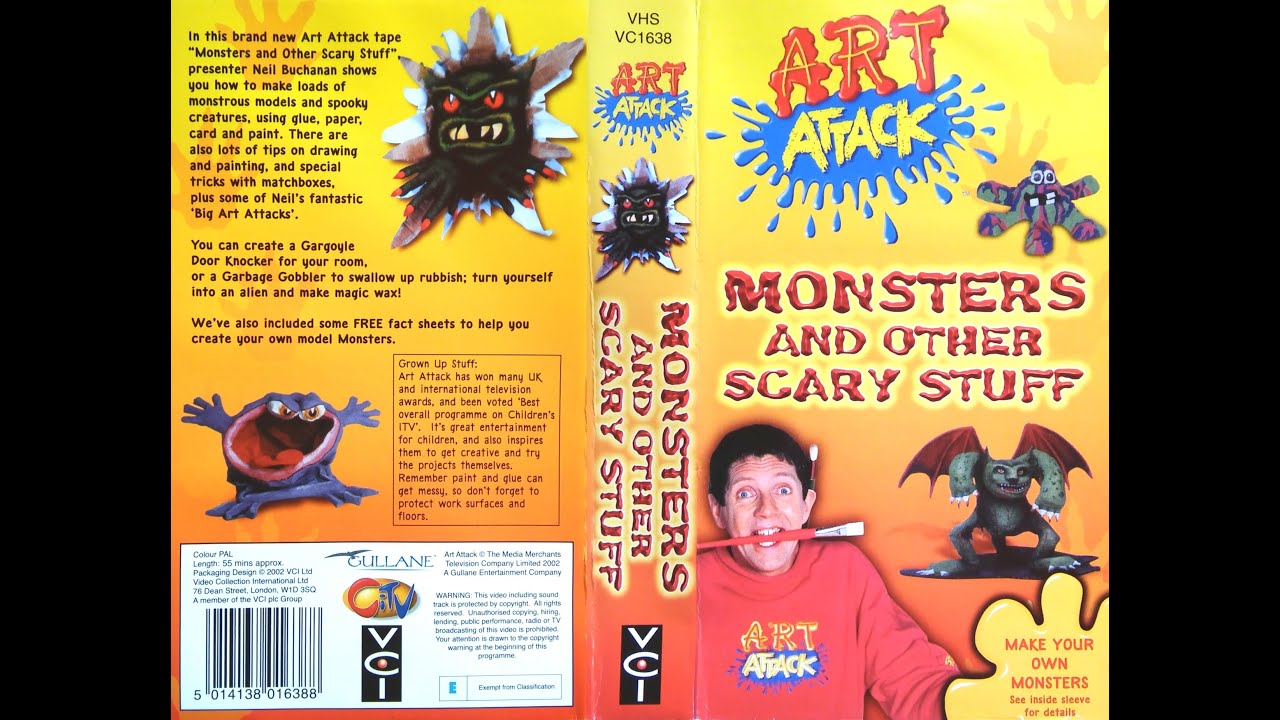 Art Attack - Monsters and other Scary Stuff (2002, UK VHS) (1/2)