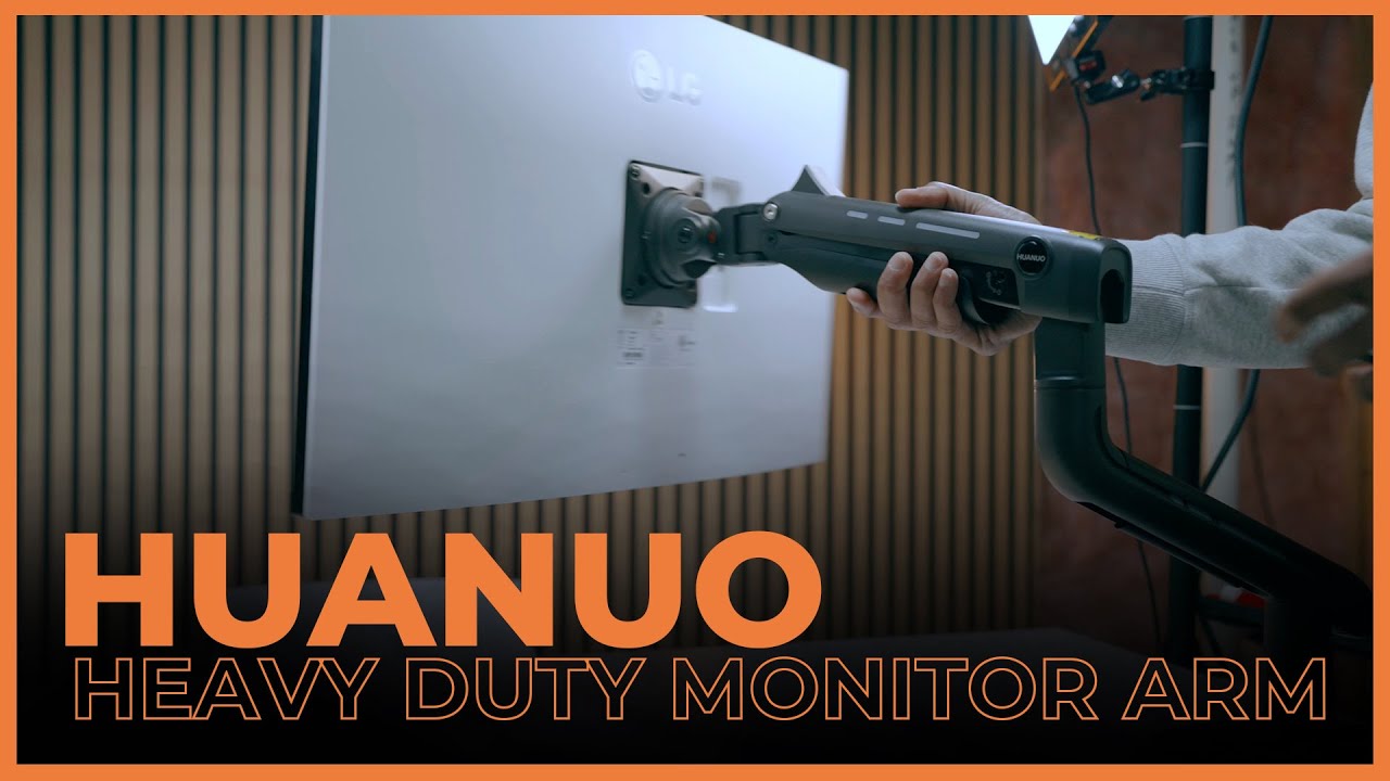 HUANUO TitanLift™ Heavy Duty Monitor Arm: The ULTIMATE Stand for Ultrawide Monitors