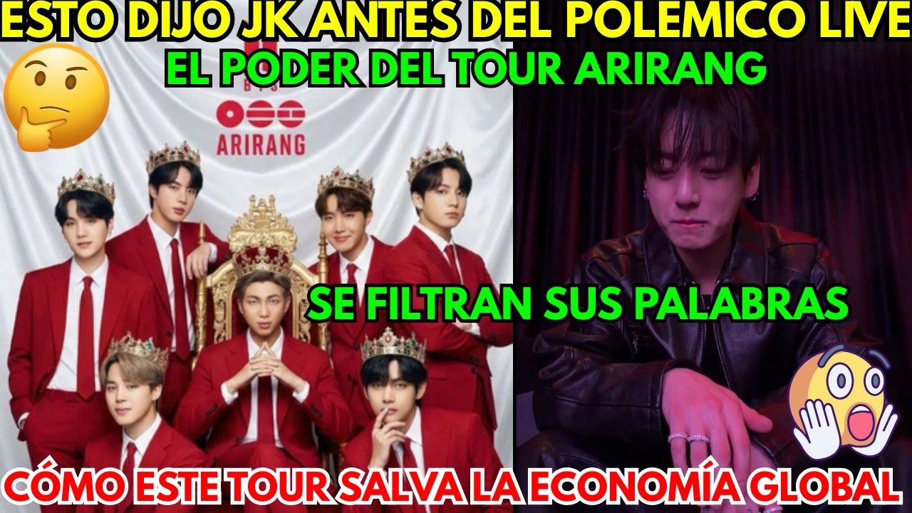 Testigo revela qué dijo Jungkook en la BBQ pre-live polémico😭TOUR ARIRANG SALVA ECONOMÍA GLOBAL😱