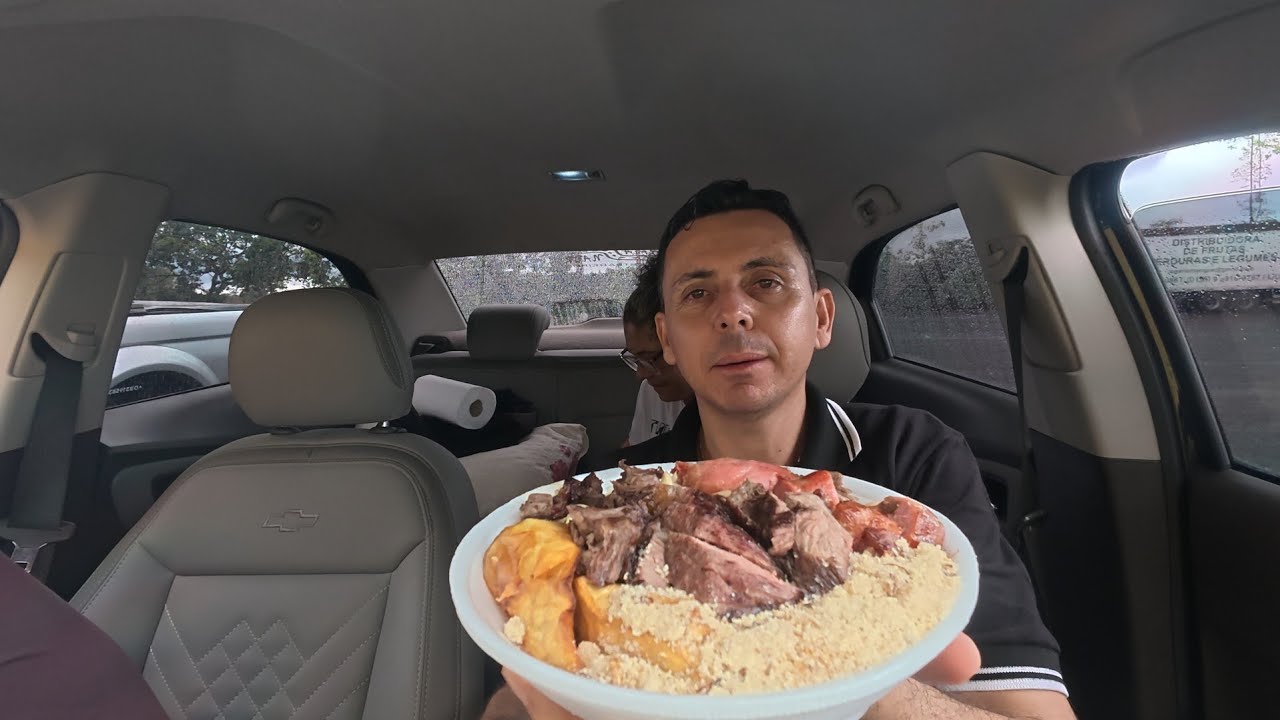 04- Viagem de carro para o Nordeste,  Almoço, abastecimento  e chuva na BR 135 
