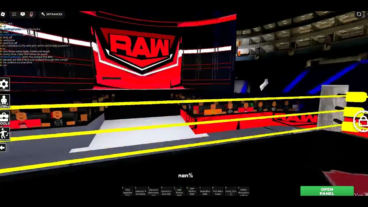 Hardcore roblox Wrestling CM Punk Cuts seth rollins off again