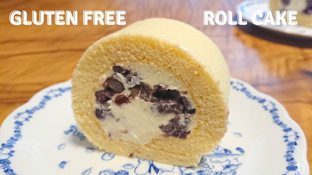 Gluten Free Roll Cake using rice flour / Recipe / ふわふわ米粉を使ったロールケーキ　レシピ