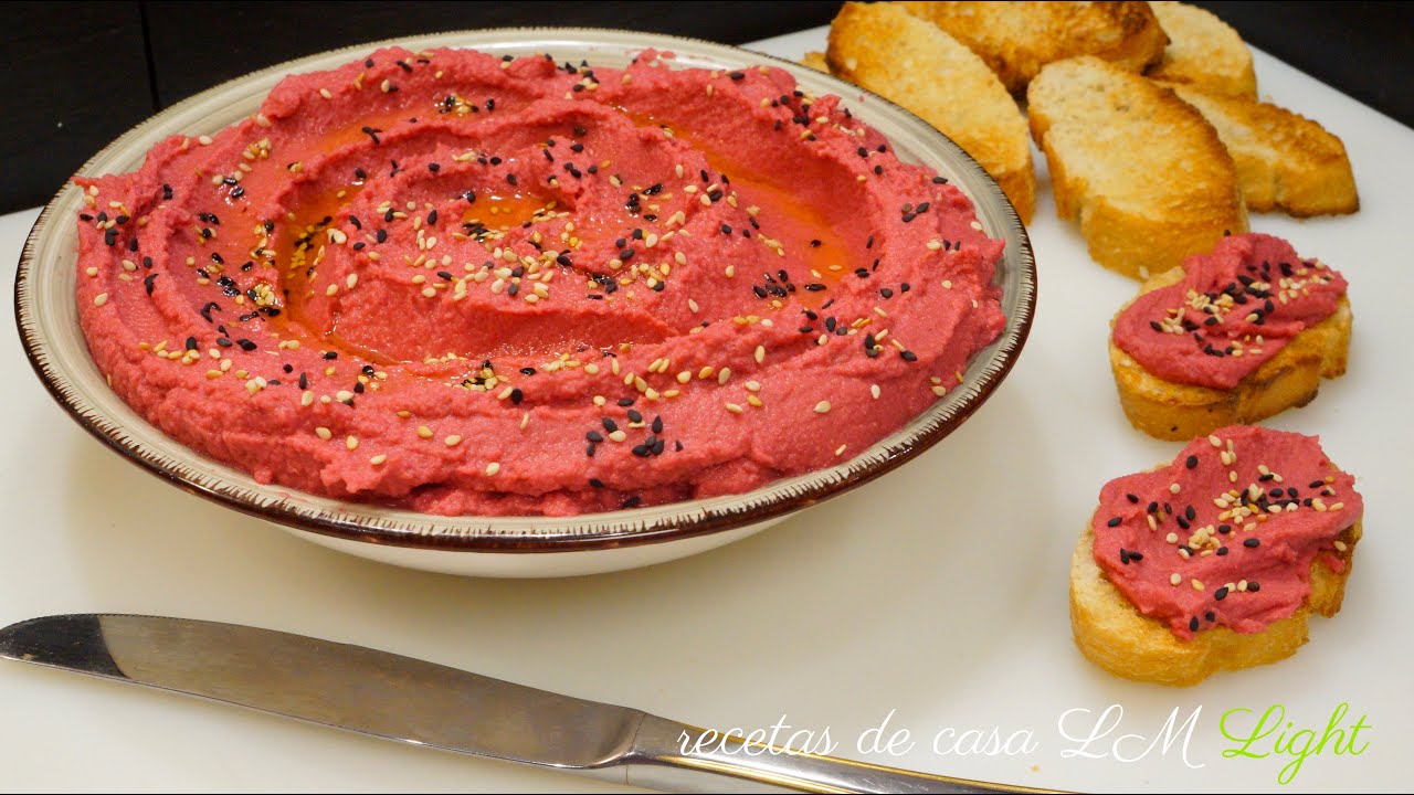 HUMMUS DE GARBANZOS Y REMOLACHA BUENISIMO