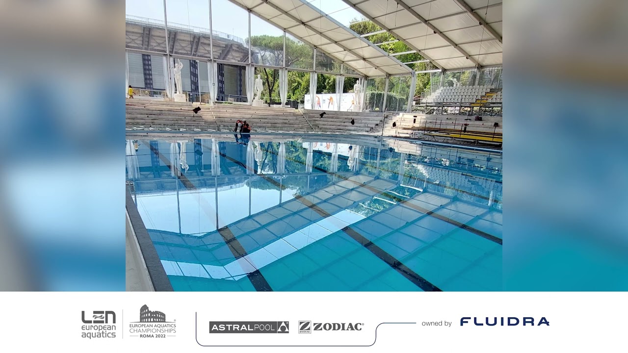 Fluidra costruisce in 47 giorni le 2 piscine temporanee per gli Europei di Nuoto 2022 a Roma