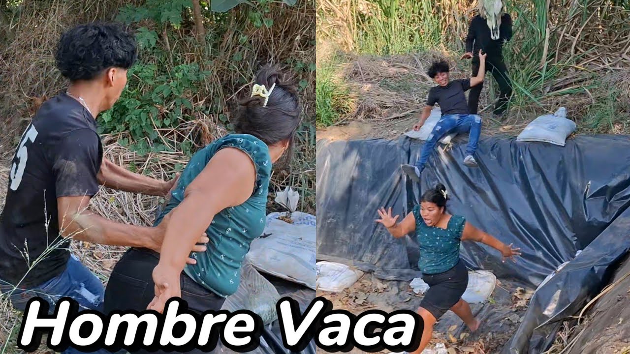 🚨Urgente Hombre Vaca Empuj4 a Ever en esta Gran Cueva😱Rosi Corre del miedo