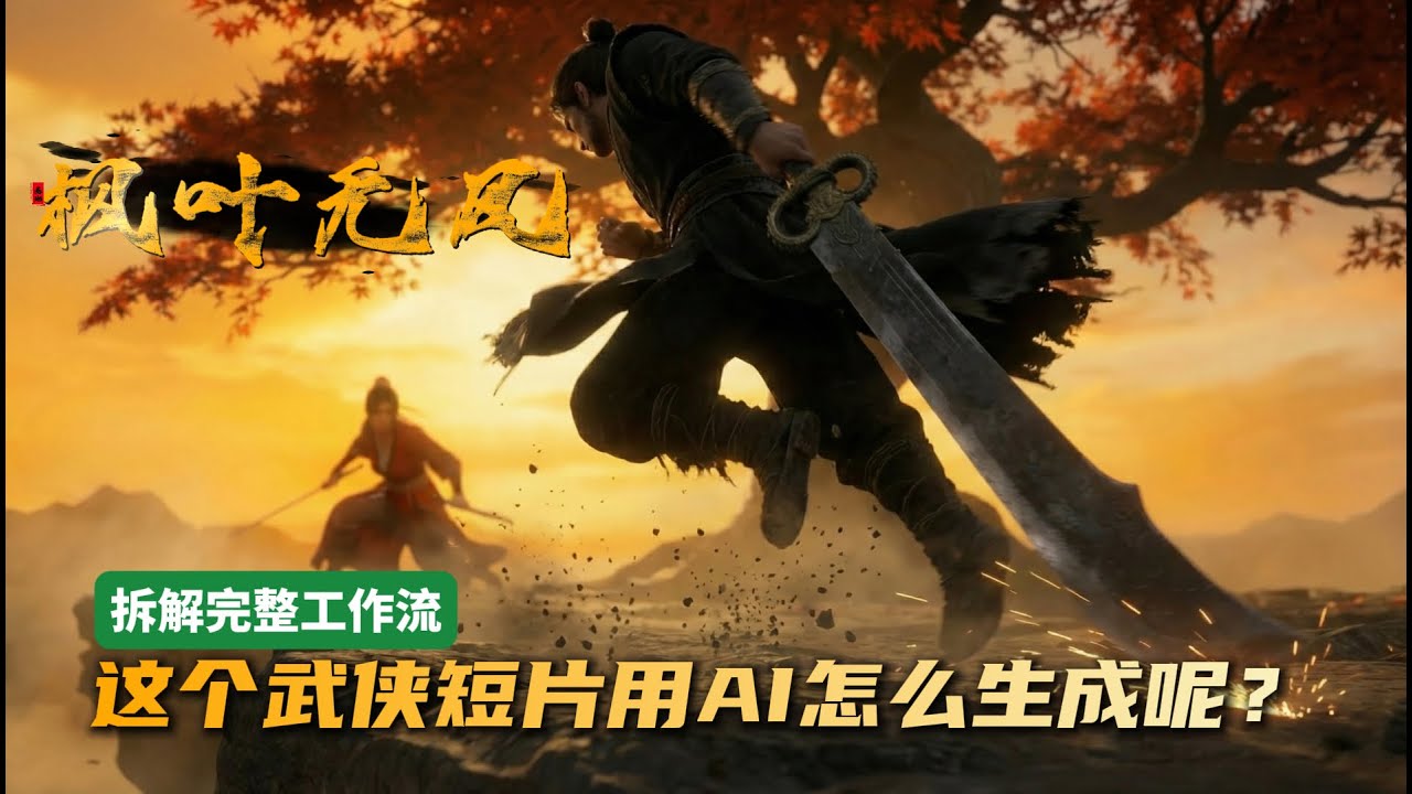这样的武侠短片如何用AI生成呢？公开完整工作流与完整提示词
