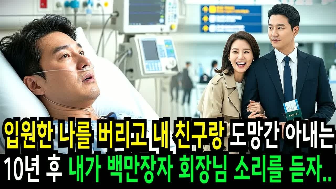 입원해 있는 나를 버리고 친구와 도망간 아내, 10년 후 내가 백만장자 회장 소리를 들으며 마주한 장면에 모두 숨죽임