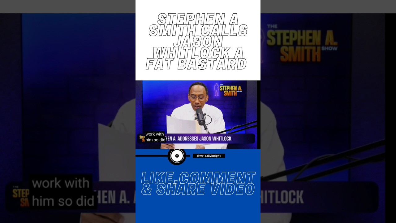 Stephen A Smith Goes off on Jason Whitlock#stephanasmith #journalism  #stephenasmith  #jasonwhitlock