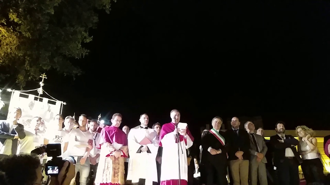Festino S. Rosalia, conclusione del discorso dell'Arcivescovo alla Città di Palermo.