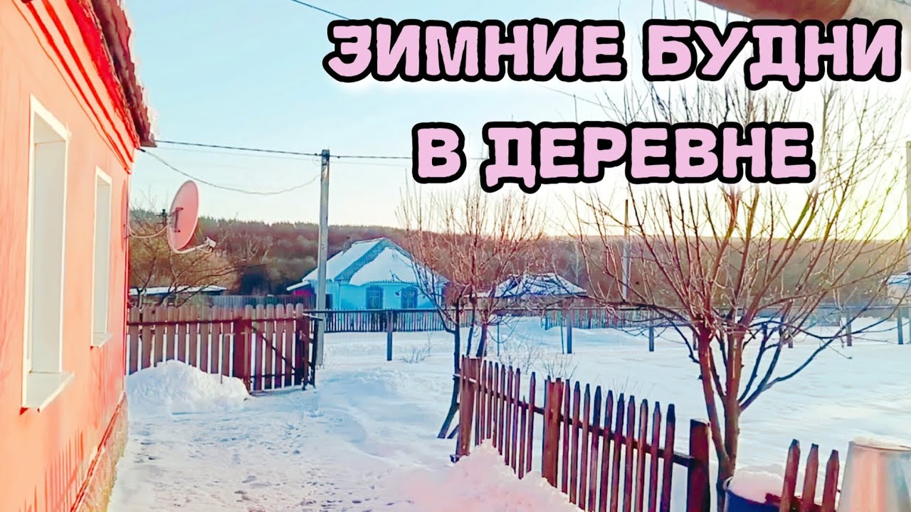 Простой зимний день в деревне. 