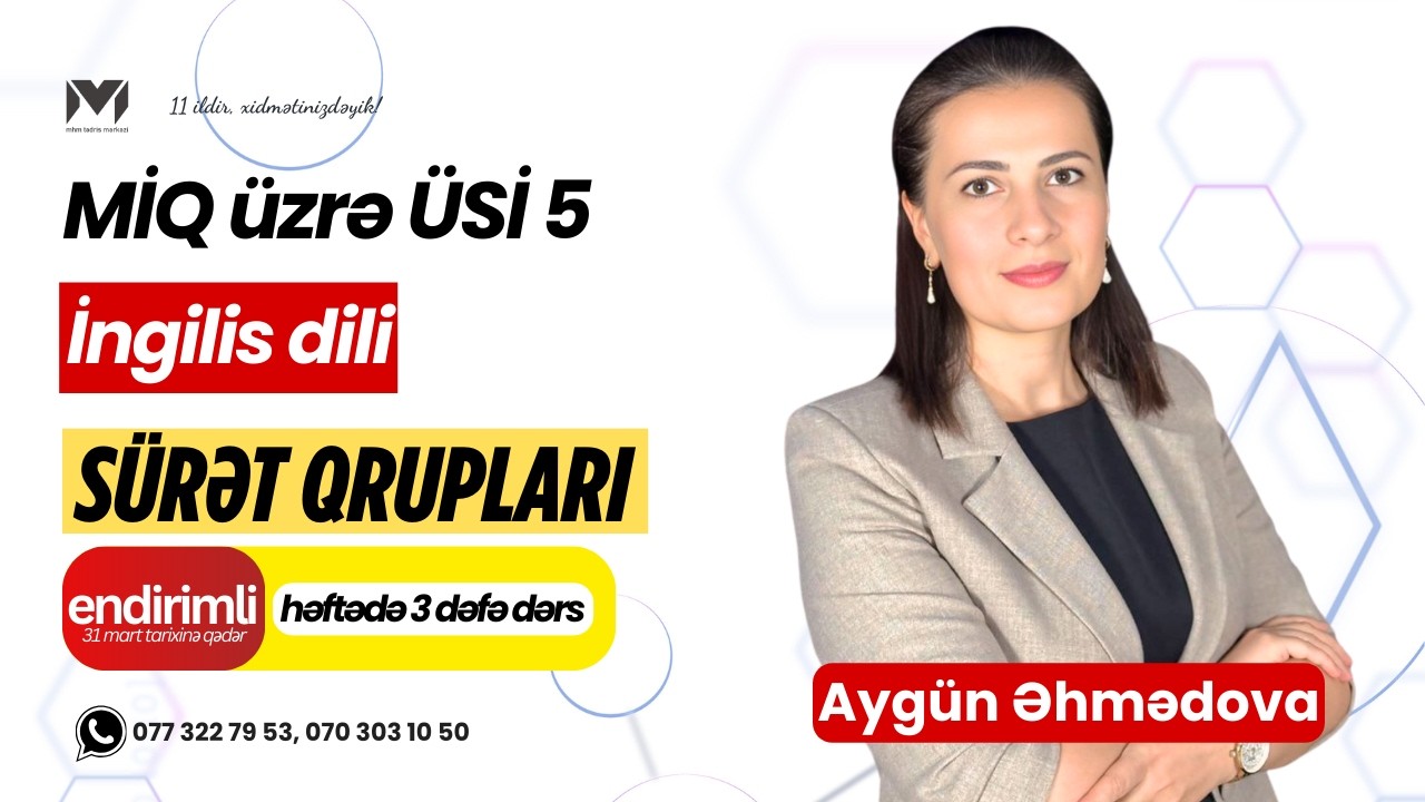 MİQ üzrə ÜSİ 5 | İngilis dili | Aygün müəllim #miq ##mhm