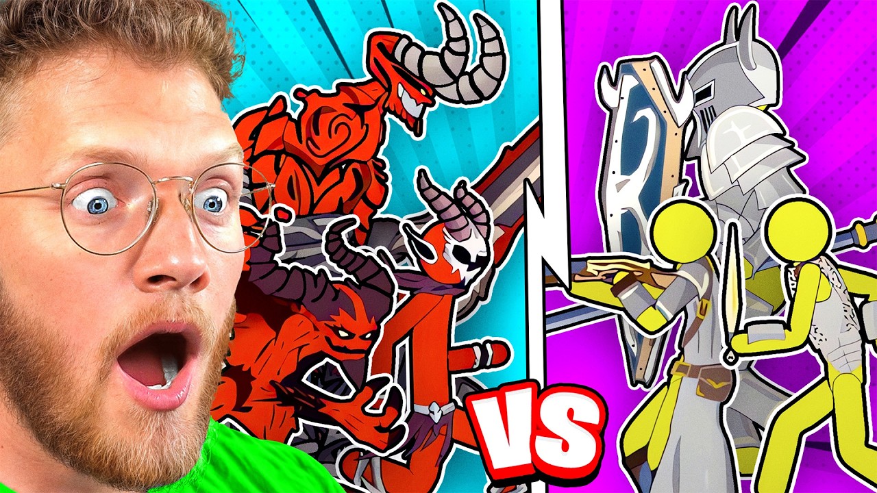 Ultimate DEMONS vs KNIGHTS Stickman War!