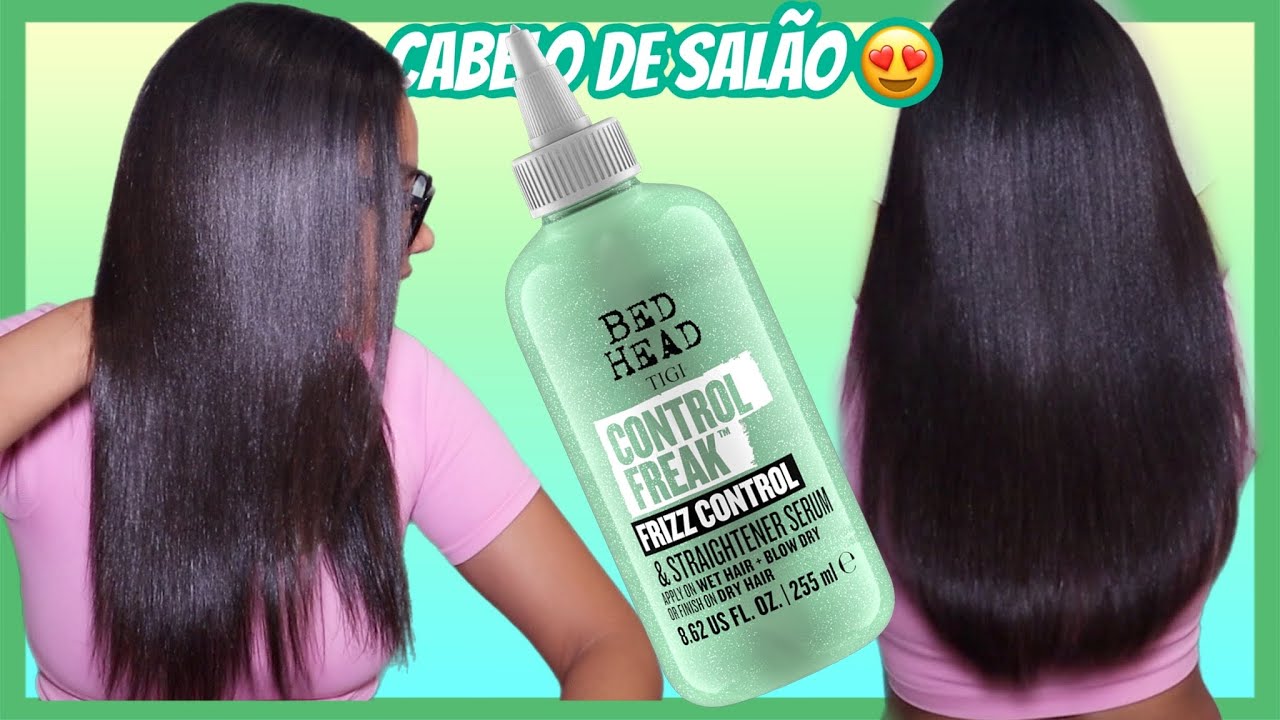 Bed Head CONTROL FREAK - Testei o sérum ANTI FRIZZ da BED HEAD - Cabelo de SALÃO em CASA🤩