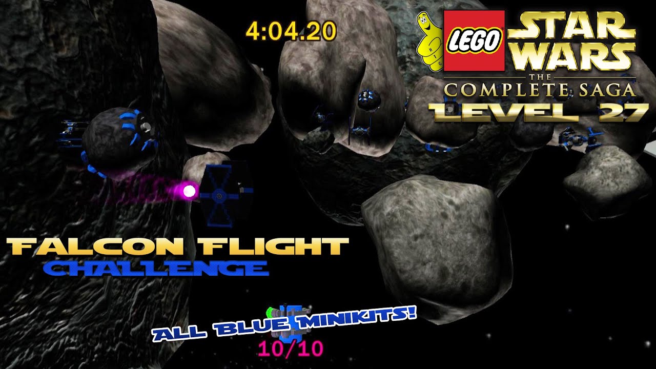 Lego Star Wars TCS: Ep 5 Chap 3 / Falcon Flight CHALLENGE (All Blue Minikits) - HTG