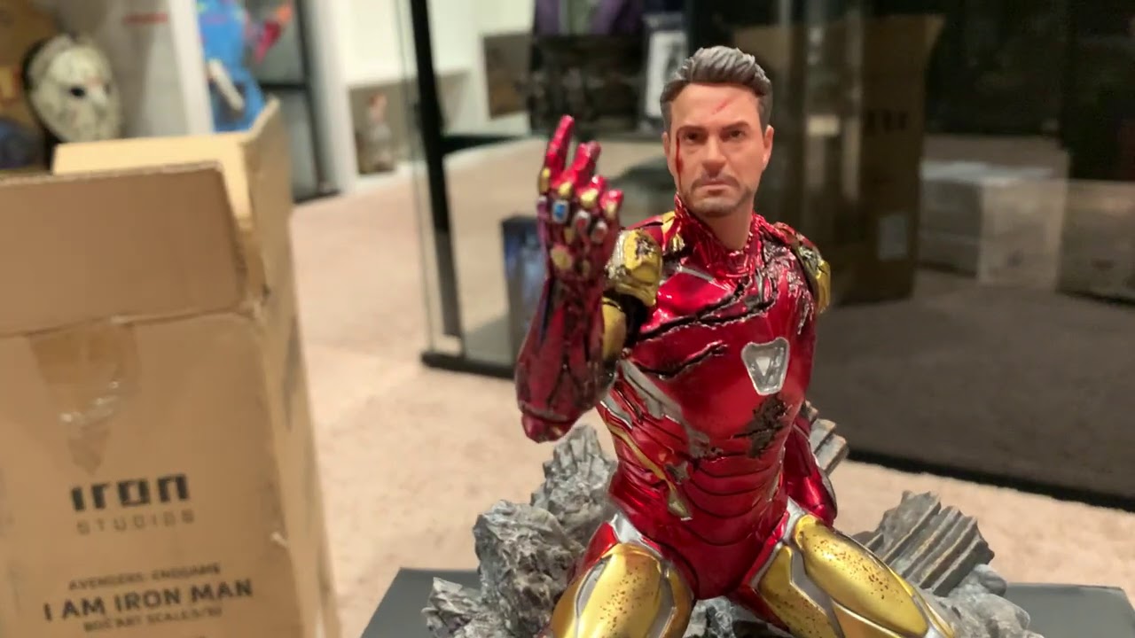 Iron Studios Avengers Endgame I am Iron Man 1:10 Statue Unboxing and Review