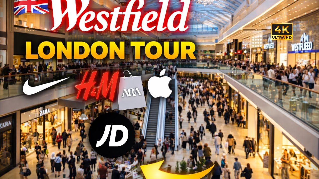 Inside Westfield London 🇬🇧 | Busy Shopping Mall Tour | Luxury & Popular Brands 4K