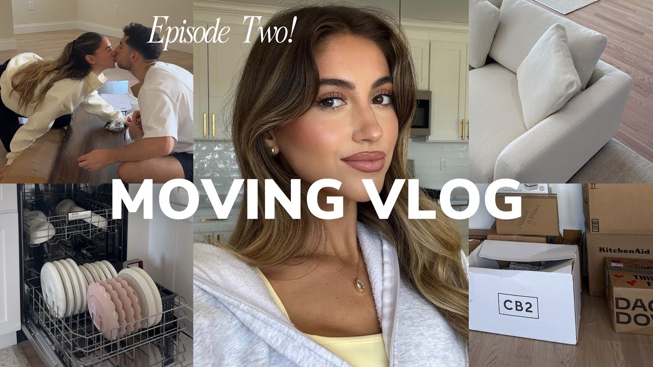 MOVING VLOG ep.2 📦 cleaning, organizing + furniture deliveries!!