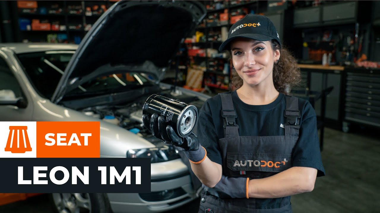 Hoe een oliefilter en motorolie vervangen op een SEAT LEON 1M1 [HANDLEIDING AUTODOC]