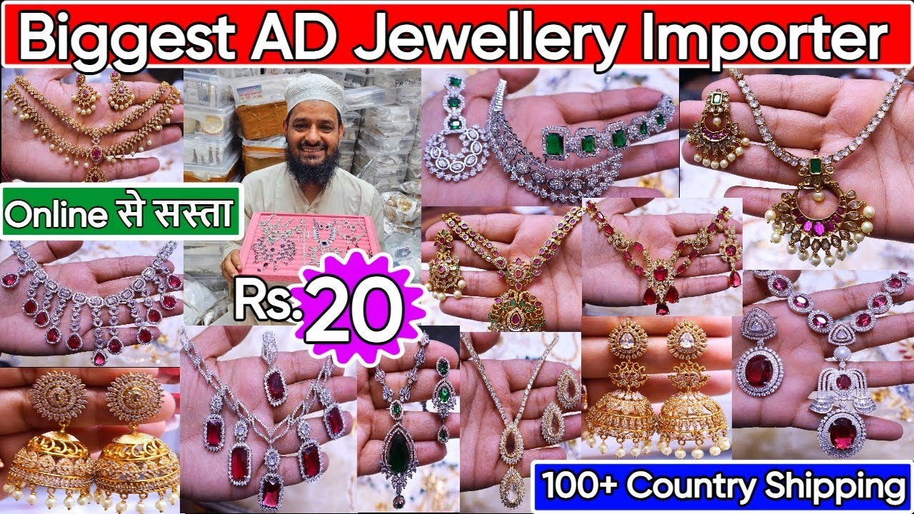 Exclusive Bridal AD Jewellery Collection 2024 | Premium American Diamond Necklace & Earrings Designs