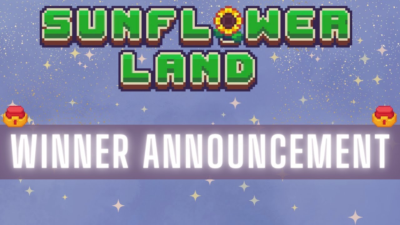 Sunflower Land Game Stream #33 - Winner Announcement & Chit Chat