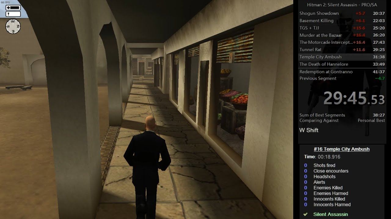 Hitman 2: Silent Assassin - PRO/SA speedrun (40:31)