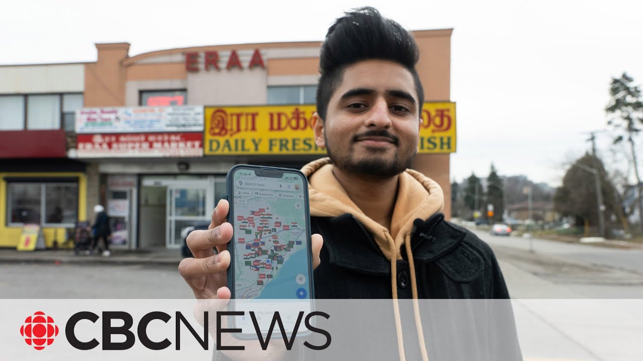 This map lays out culturally-specific grocery stores in Scarborough, Ont.