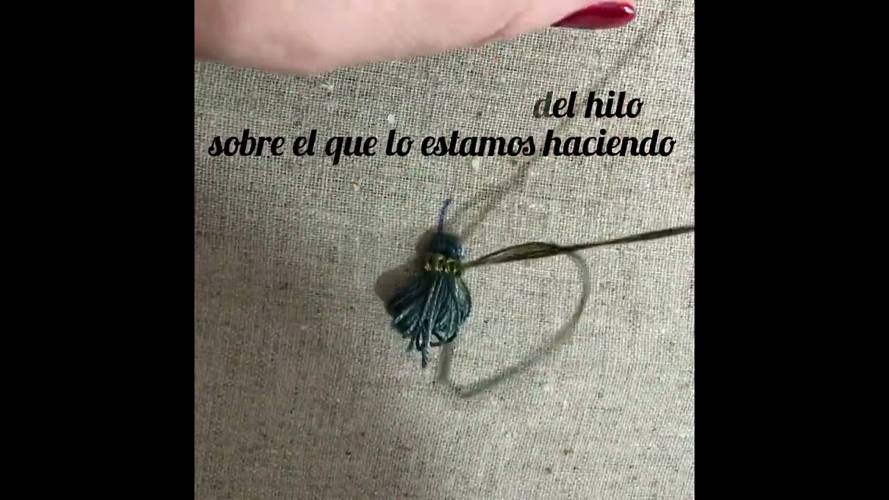 Tutorial flor tassel bordada