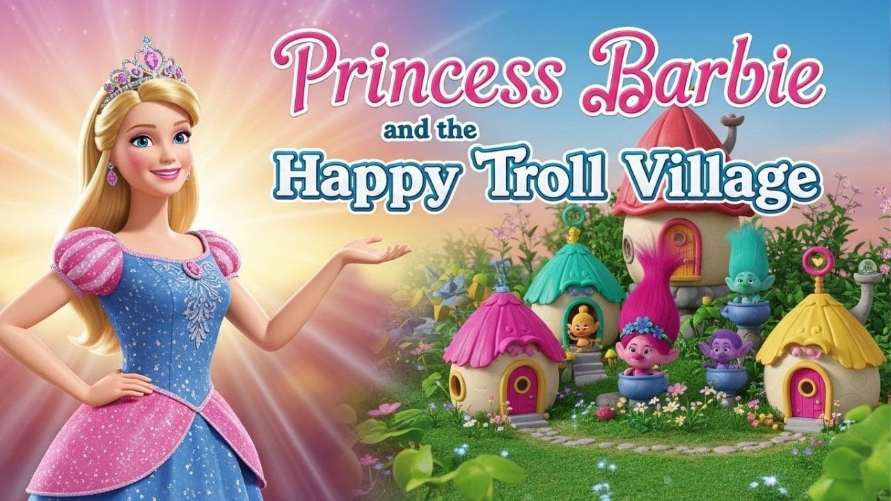 Barbie and the Happy Troll Village - Barbie Stories For Kids #barbiestory