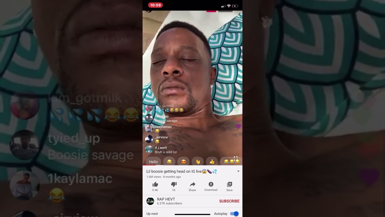 Rapper gets head on IG live!