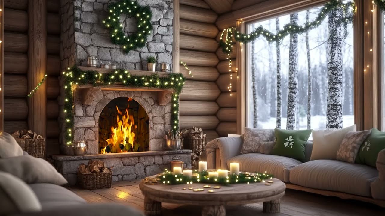 Winter Snow And Fireplace Sounds Create A Soft Environment For Relaxed Focus