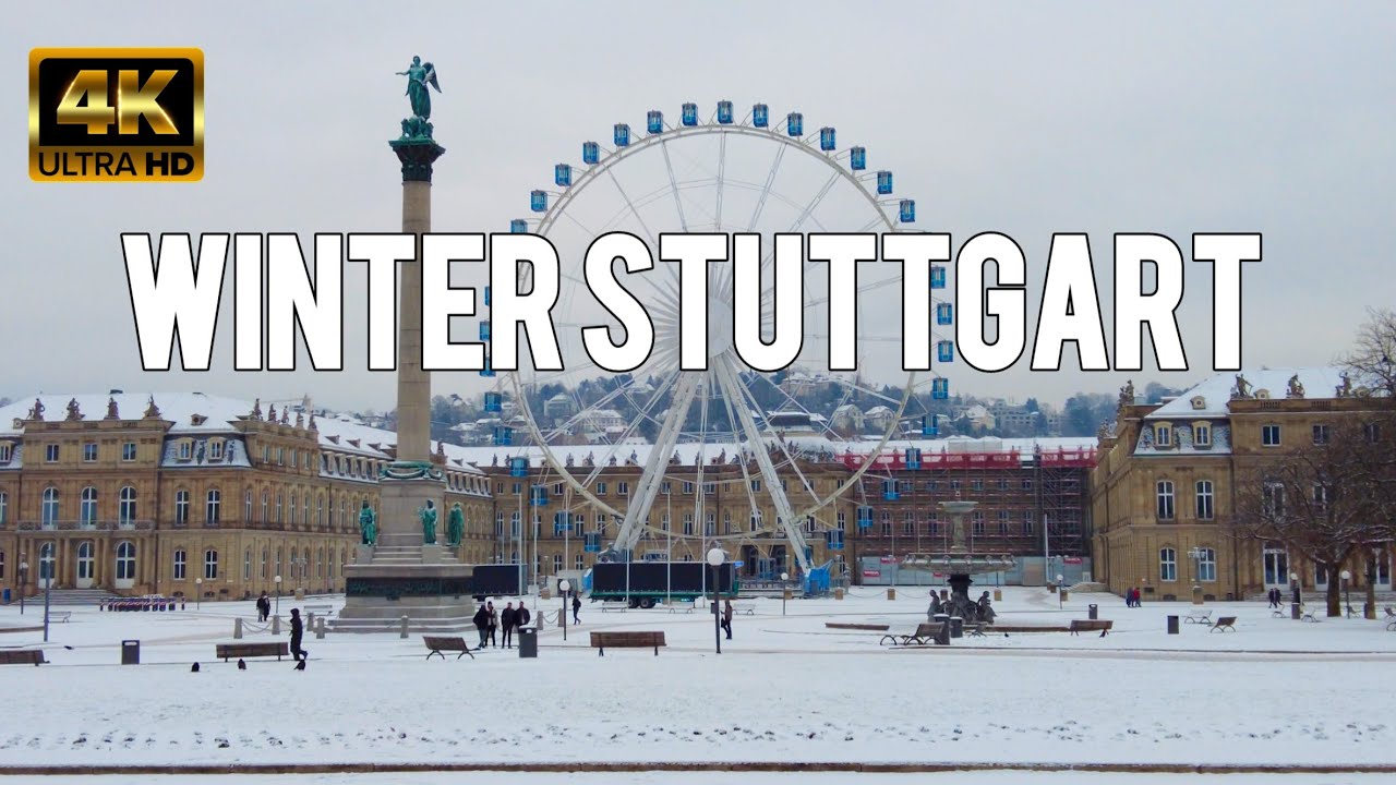 4K Walking in Germany | Erster Schnee 2026 | Stuttgart 21 | K&ouml;nigstra&szlig;e 