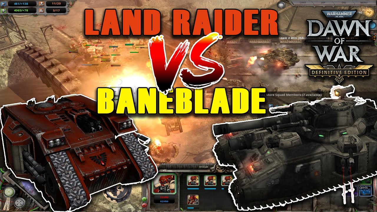 Land Raider vs Baneblade – 1v1 Dawn of War DE Showdown