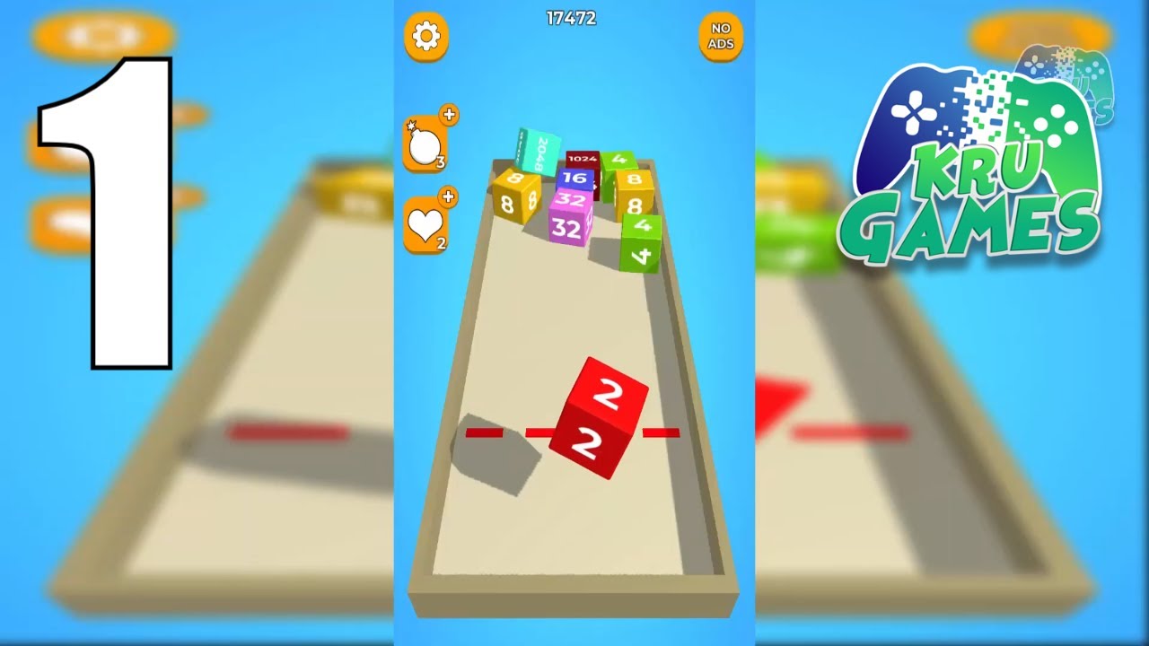 Chain Cube: 2048 3D merge game Gameplay Walkthrough #1 (Android, IOS)