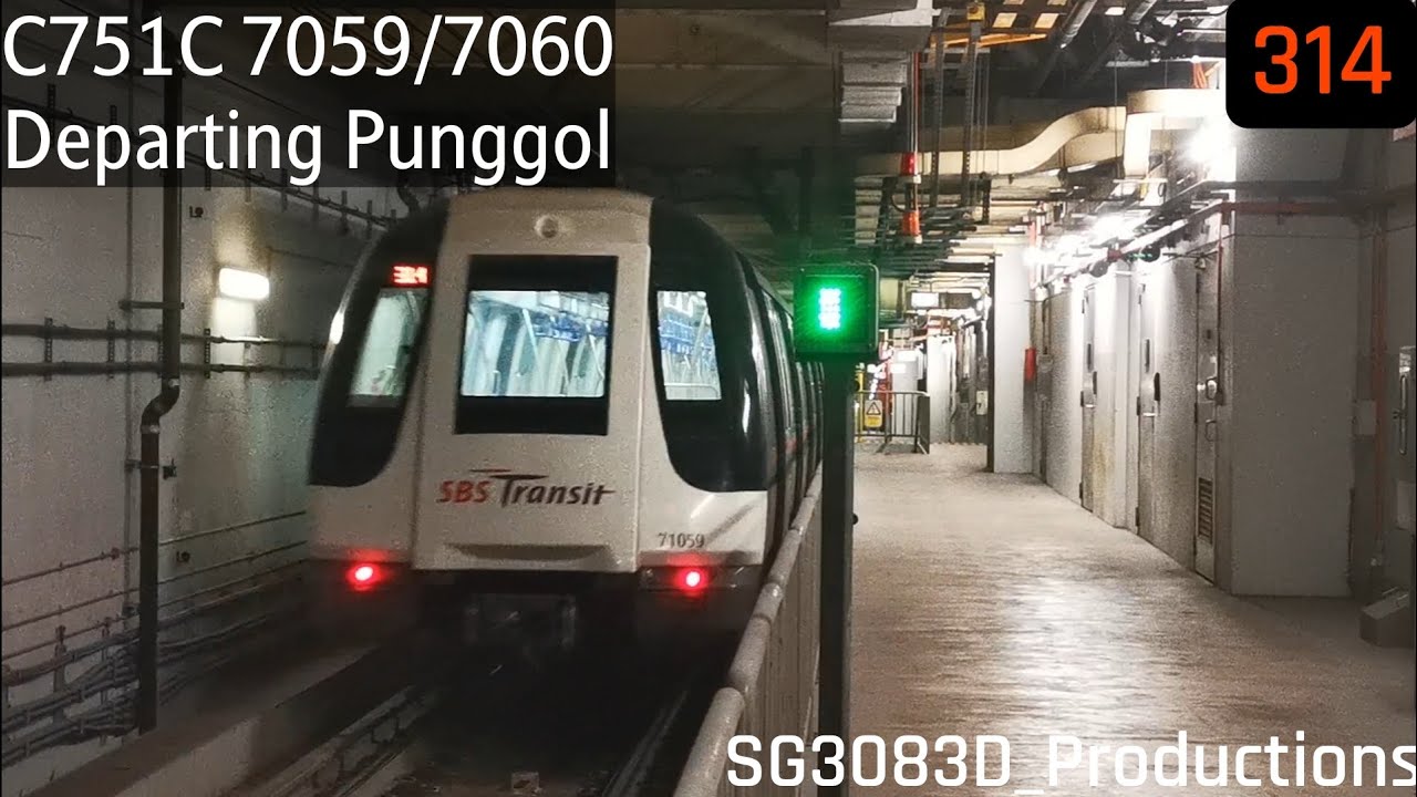 [SBST][Punggol Coast Testing!] ALS C751C 7059/7060 - Departing NE17 Punggol (» Punggol Coast)(NEL)