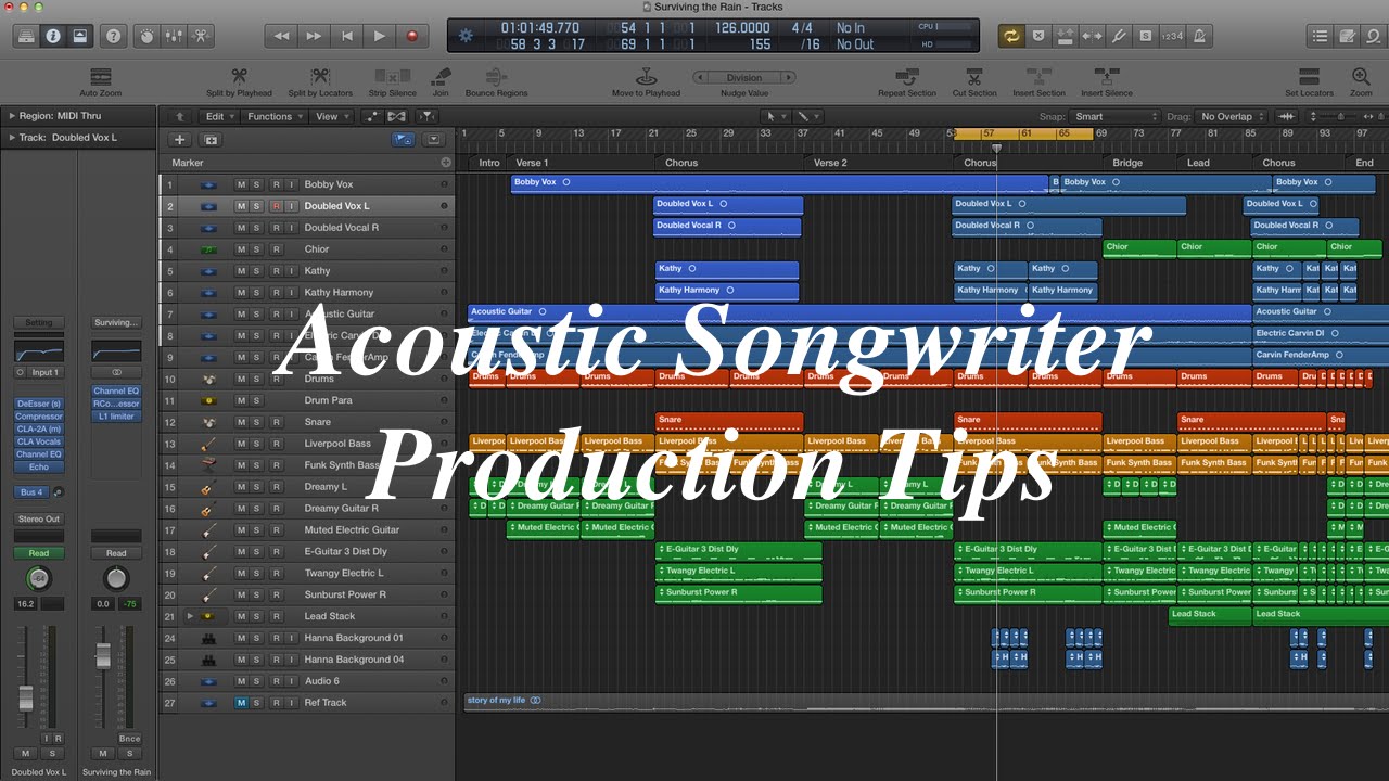 Mixing Singer/Songwriter Acoustic to Full Production