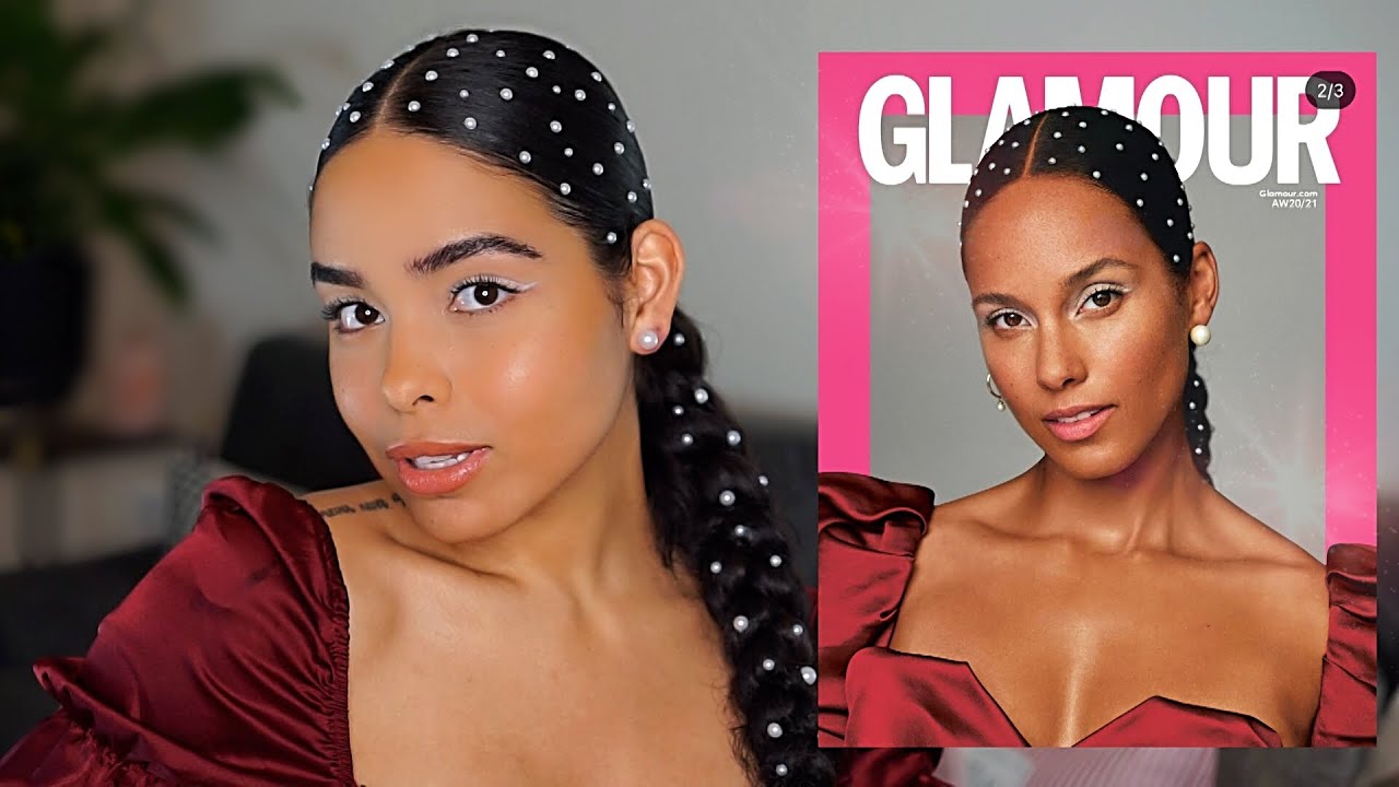 ALICIA KEYS INSPIRED HOLIDAY HAIRSTYLE | Sleek Low Braided Ponytail