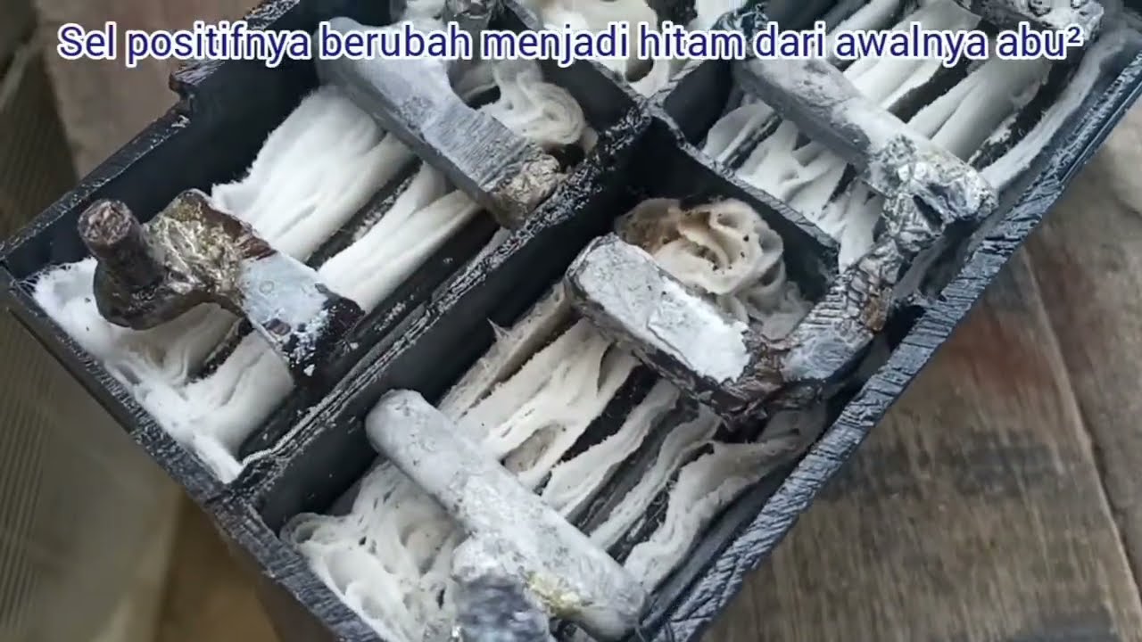 proses oksidasi plat positif aki dari sel negatif aki kering !!! percobaan yang membagongkan