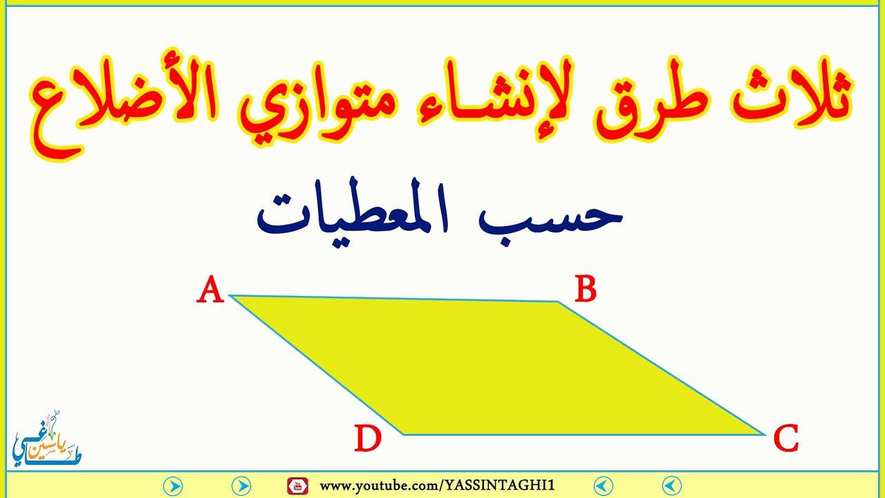 ثلاث طرق لإنشاء متوازي الأضلاع