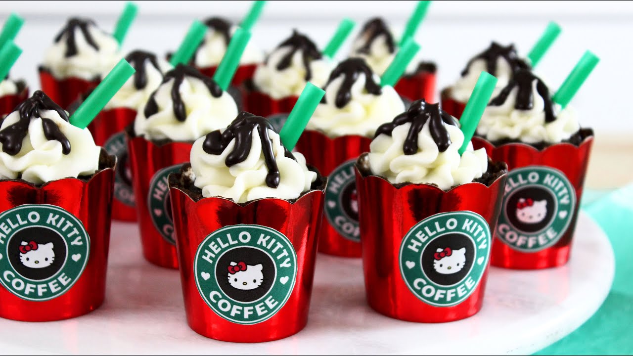 How to Make Hello Kitty Peppermint Mocha Cupcakes!