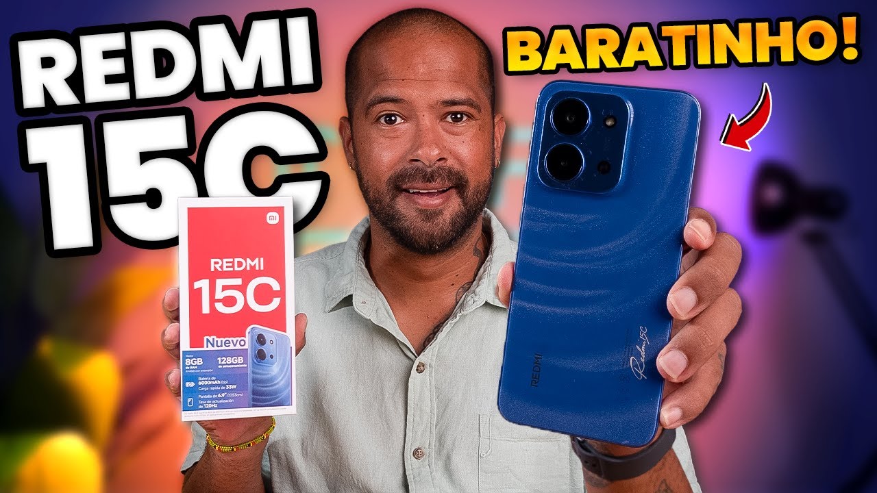 O REDMI 15C é o BARATINHO com MUITA BATERIA! 😀