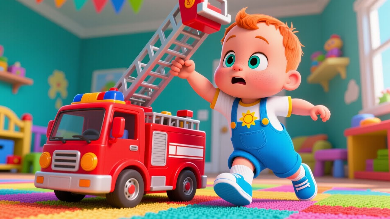 Gas Station Rescue Team! 🚒 Baby & Dad Fix Cars Song Nursery Rhymes