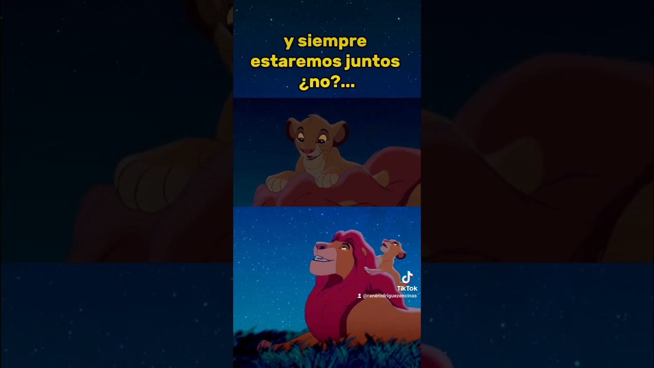 Pap&aacute;...somos amigos&iquest;no?...y siempre estaremos juntos...&iquest;no?. El Rey Le&oacute;n.❤️❤️🔥🔥🙌🙌