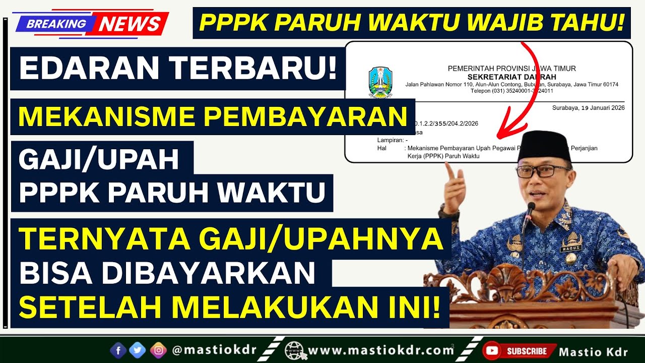 BARU! Mekanisme Pembayaran Gaji PPPK Paruh Waktu 2026! Cair Setelah Penuhi Kewajiban Ini!