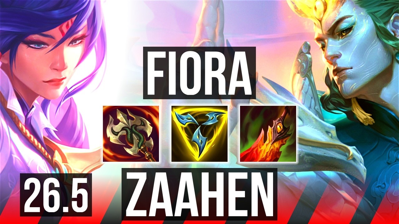 FIORA vs ZAAHEN (TOP) | Good KDA: 10/1/6 | KR Challenger | 26.5