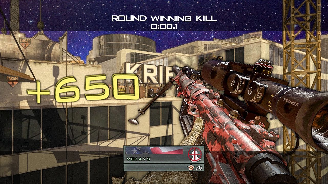 I SHOULD JOIN FAZE CLAN AFTER THIS INSANE MW2 CRANE SHOT! (MW2 SND Trickshotting)