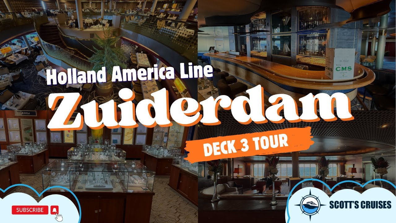 Тур по палубе 3 компании Holland America Line Zuiderdam |@HollandAmericaLine #cruise #hollandamer...
